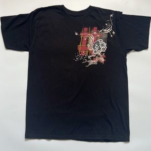 Billabong Men’s Tee Shirt Black Graphics Abstract Design Skater Surfer Size XL